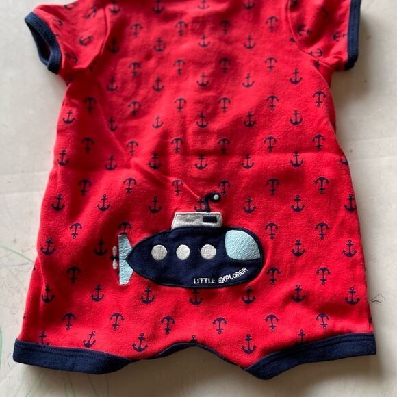 COPY - Carters 3 months red and navy anchor romper - Picture 2 of 2